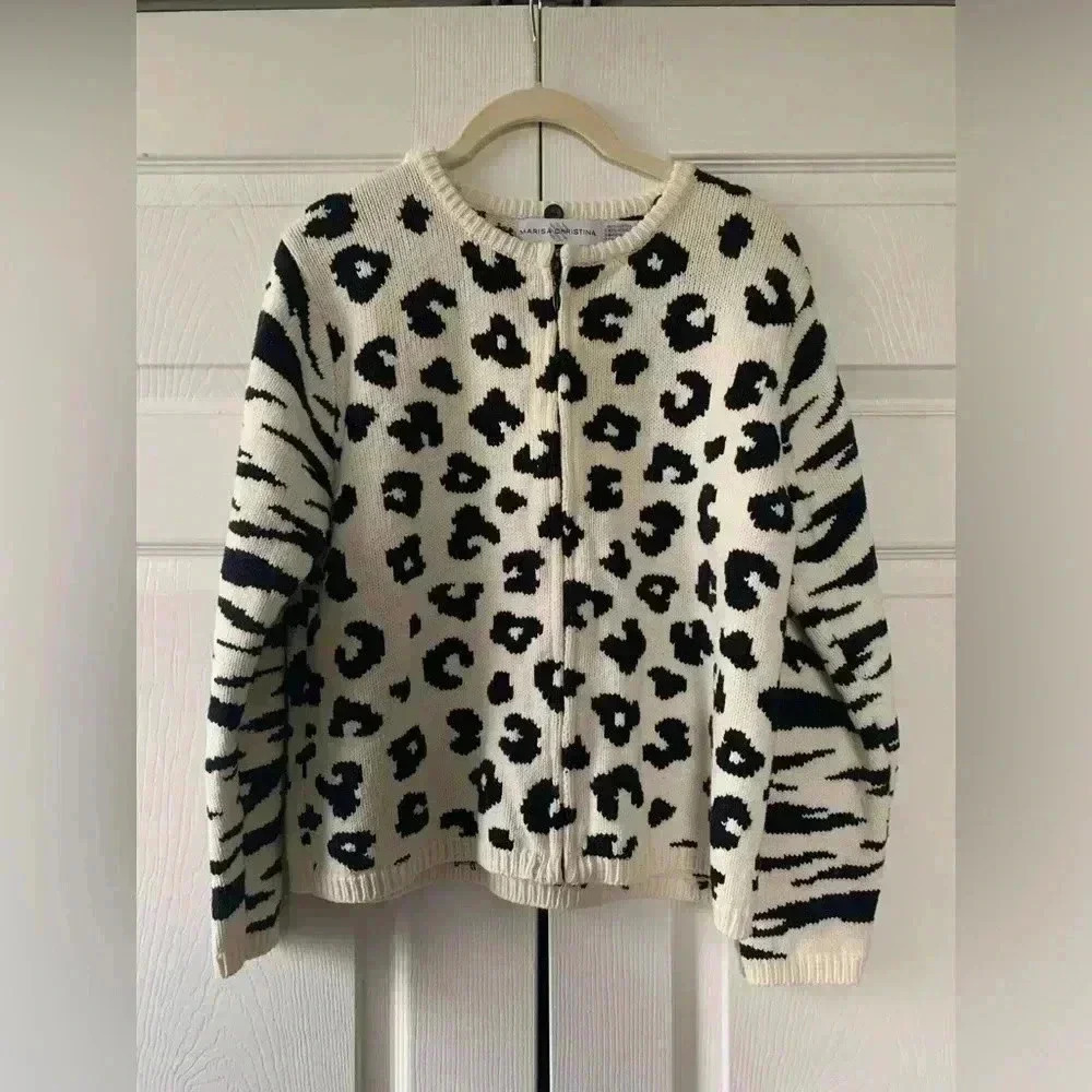 Marisa Christina Animal Print Sweater